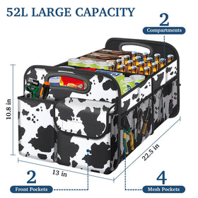 Femuar top-down view revealing four compartments and removable divider versatility