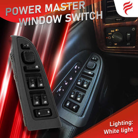 Fengind switch installed in driver door demonstrating seamless OE-style integration