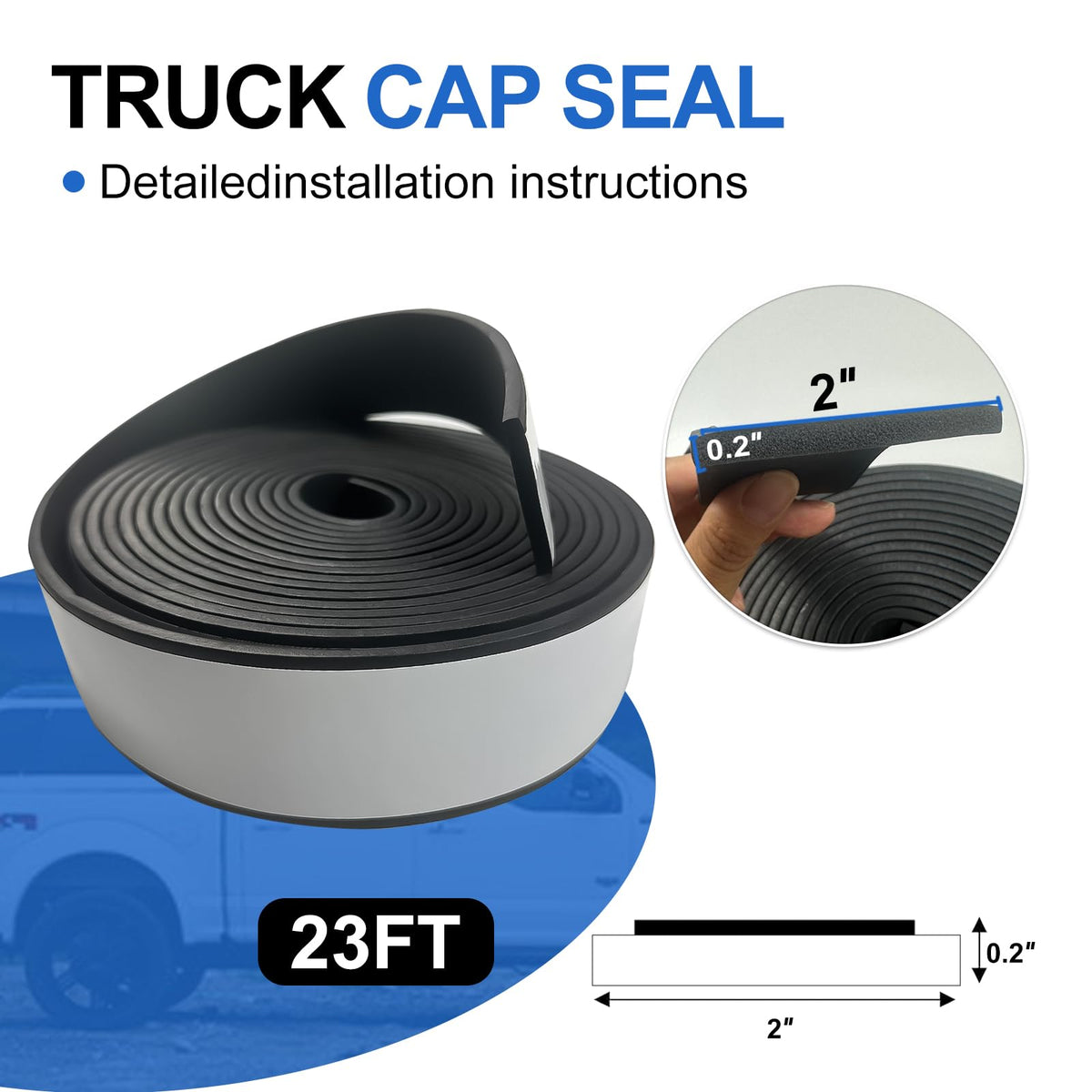 FengleAuto seal laid beside measuring tape showing accurate 23-foot length