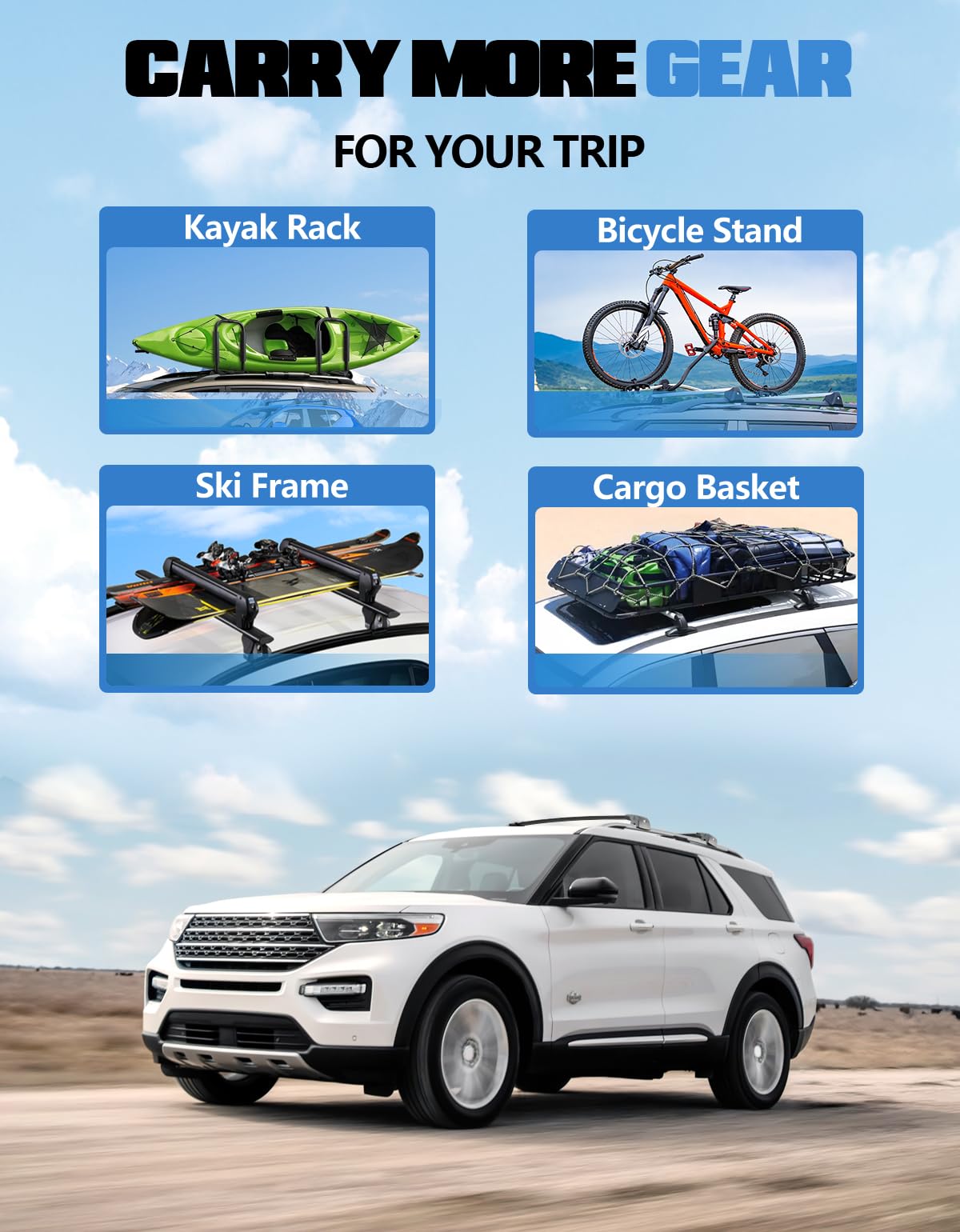 FengYu lifestyle image with roof box adding convenient extra cargo space