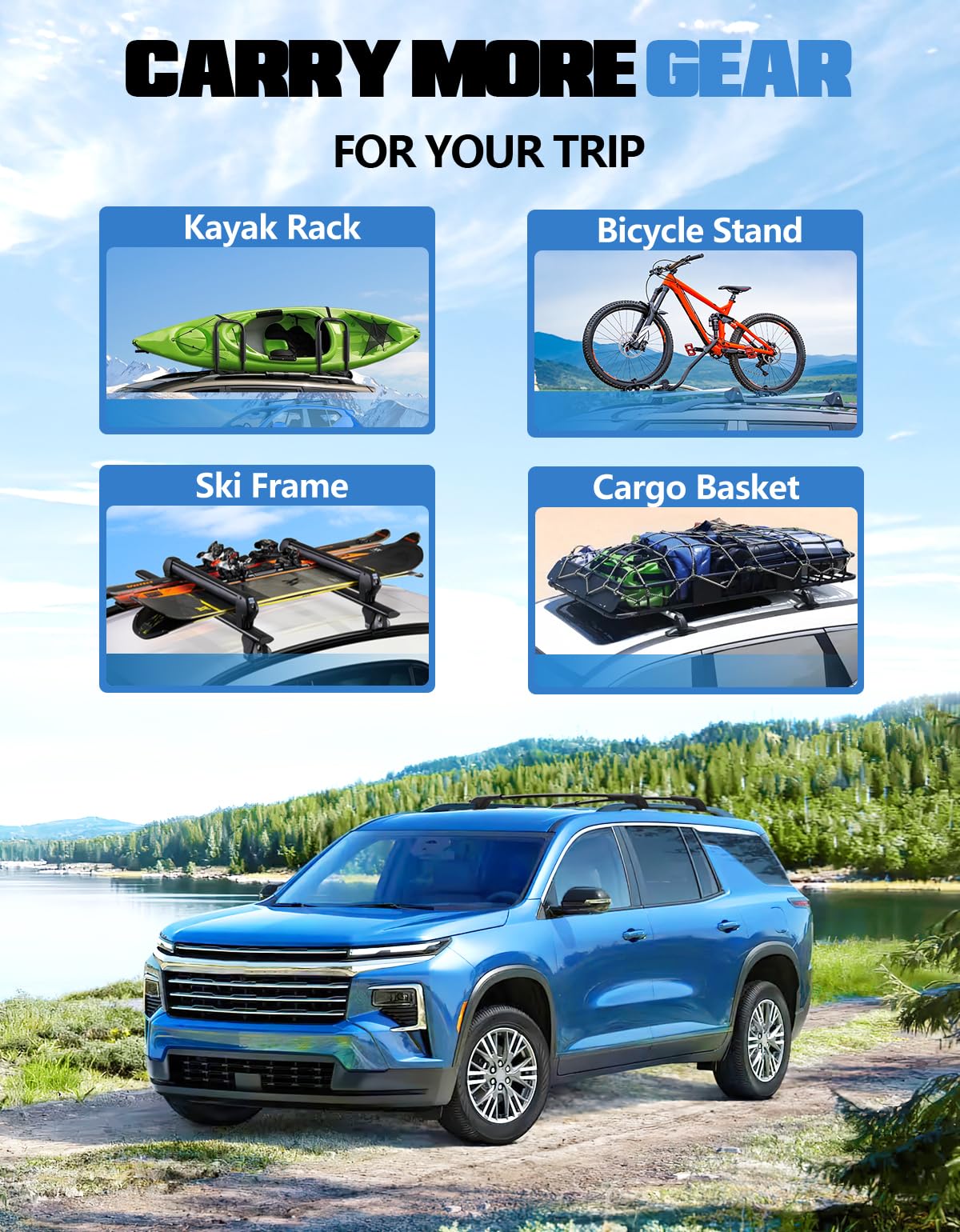 FengYu lifestyle shot on Traverse with cargo showing practical use