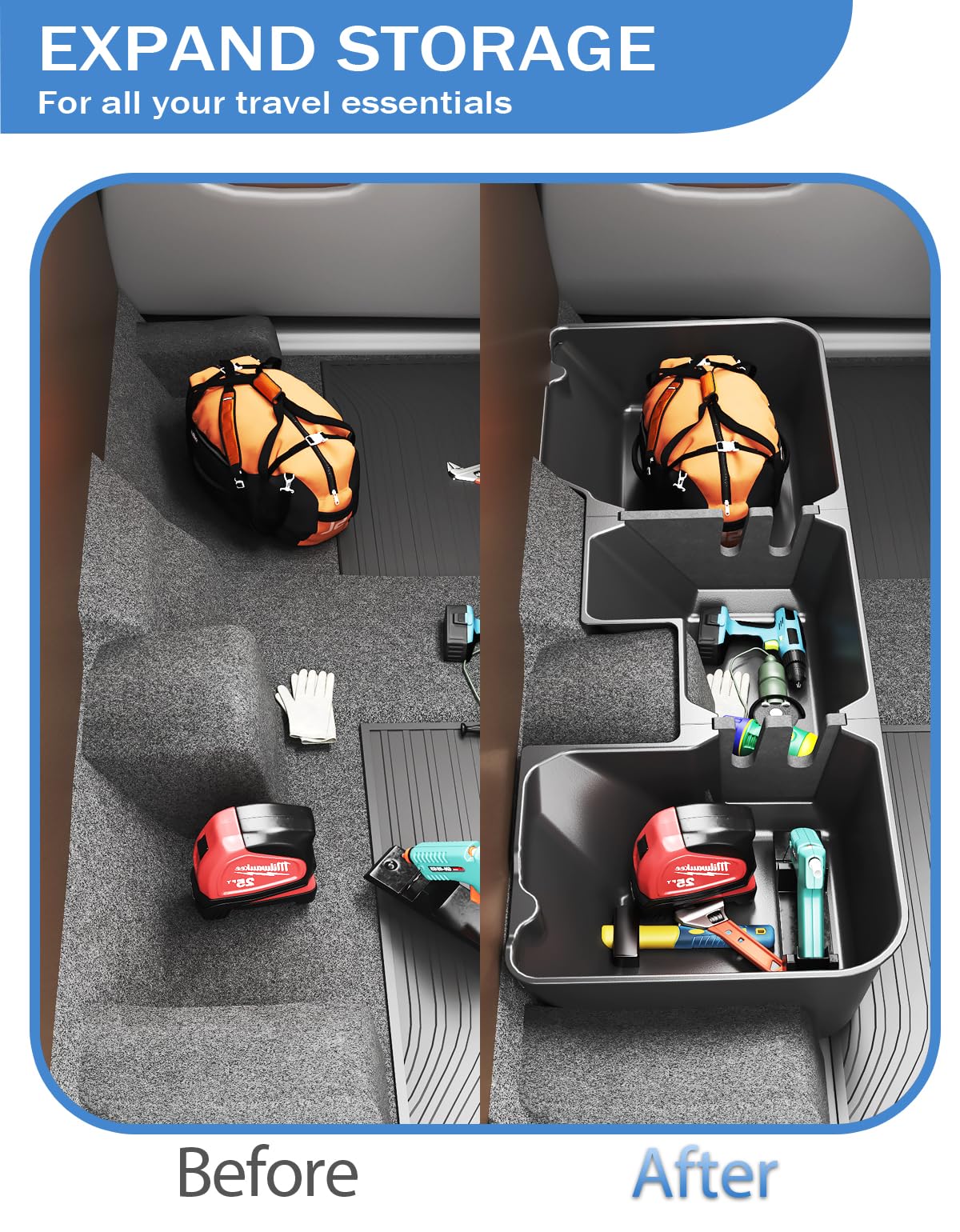 FengYu removed toolbox-style tray demonstrating easy carry and organized storage