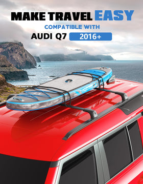 FengYu crossbar length with scale showing accurate fit for Audi Q7 benefit