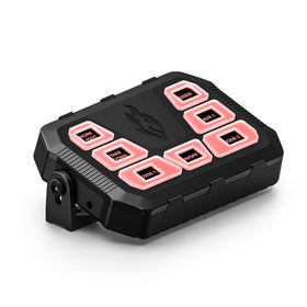 Feniex 4200-Mini rear wiring terminals and integrated relay connections for quick professional installation