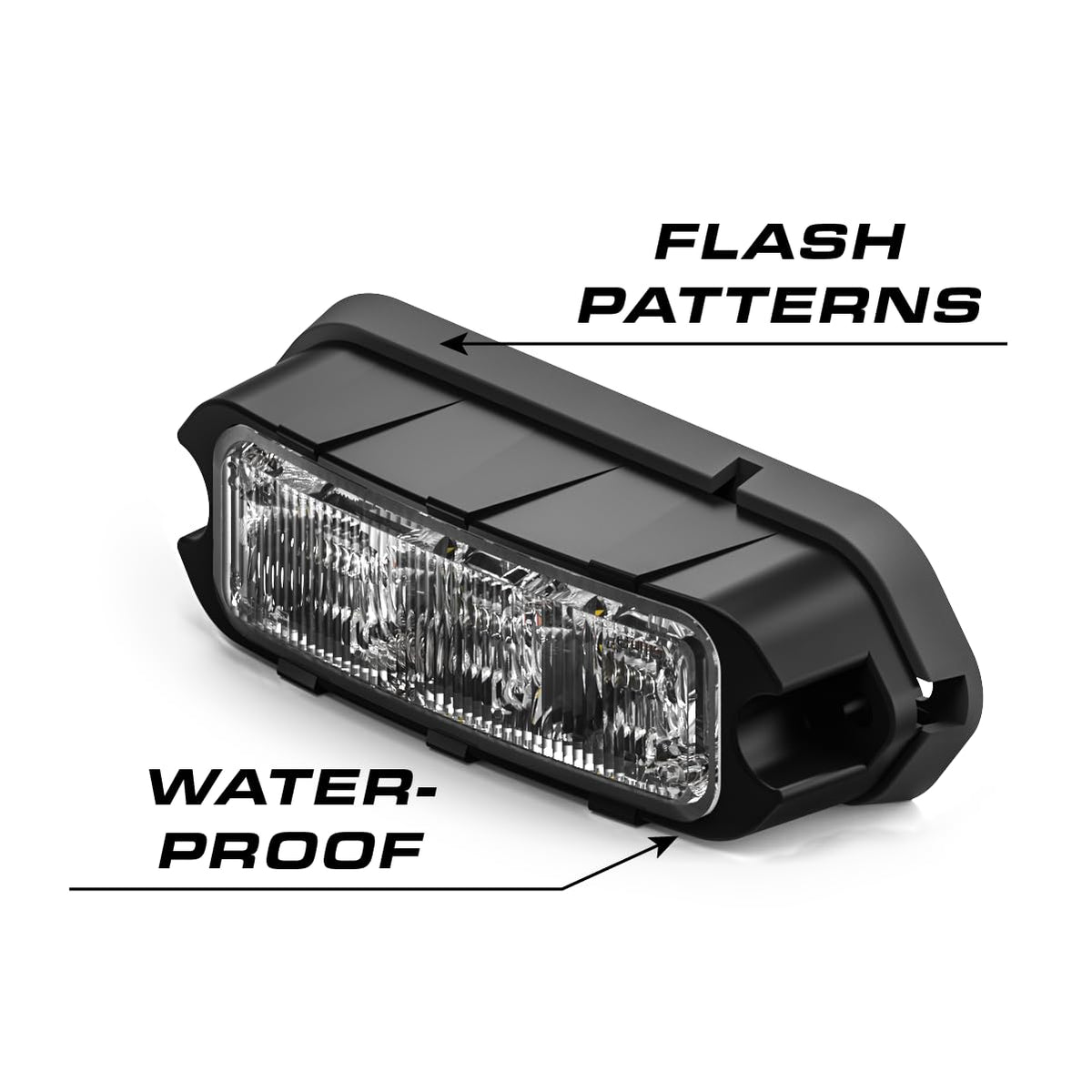 Feniex Quad Q3 mounted on vehicle dash demonstrating clear signaling