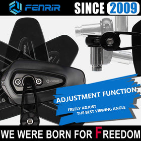 FENRIR hand adjusting mirror angle illustrating easy positioning and secure hold