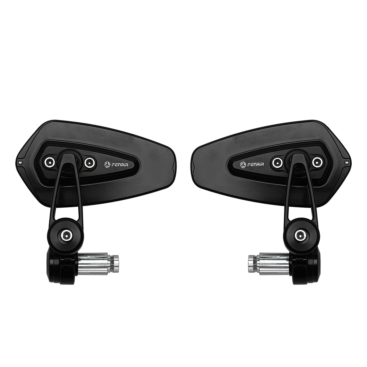 FENRIR front view mirror showing slim profile and sleek black finish for clean styling