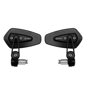FENRIR front view mirror showing slim profile and sleek black finish for clean styling
