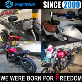 FENRIR installed on a cafe racer motorcycle showing style and practical rear view benefit
