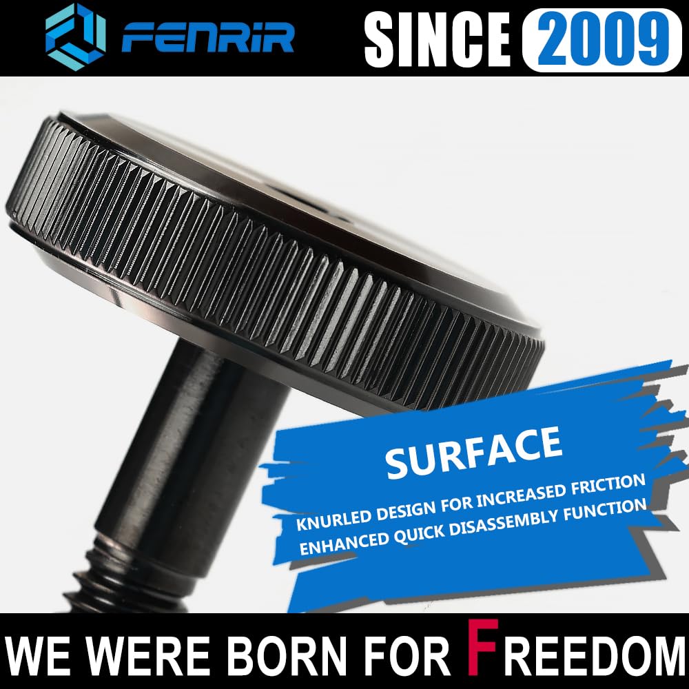 FENRIR knob in hand scale showing easy tool-free tightening benefit