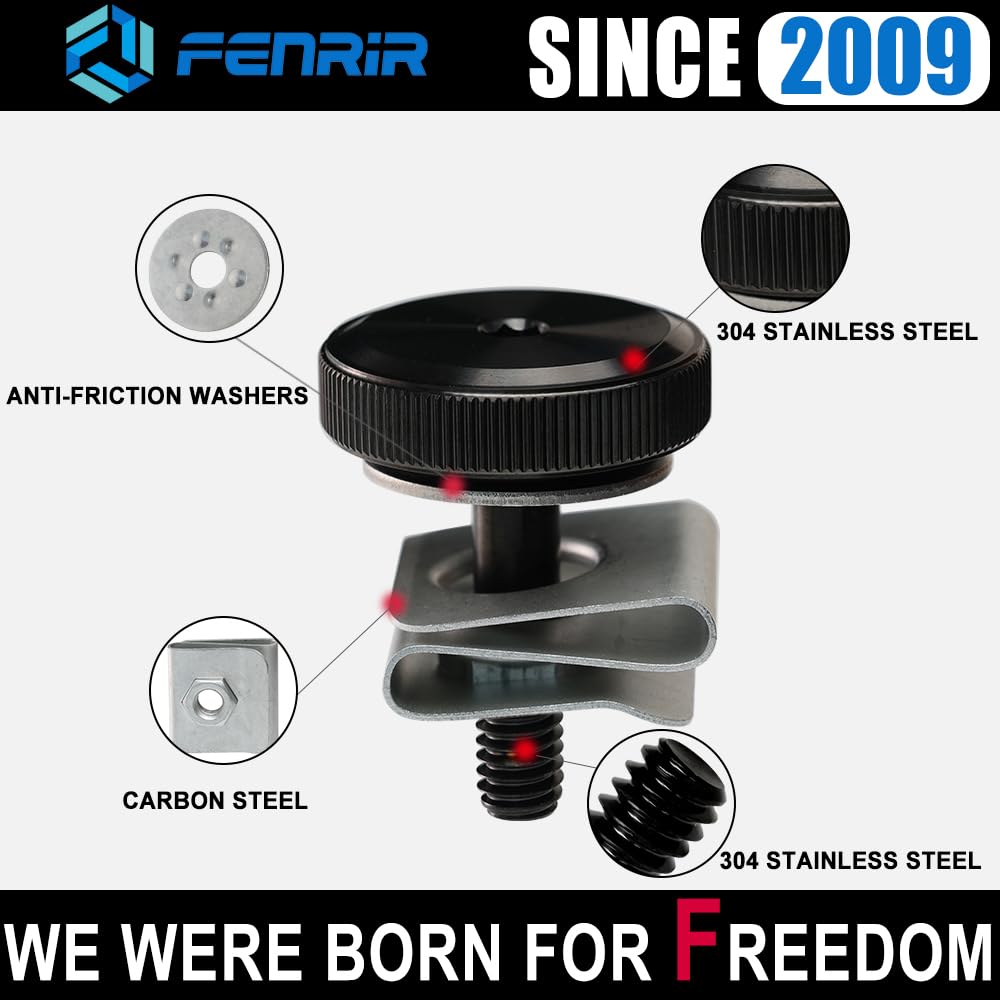 FENRIR Teflon washer detail showing anti-aging benefit and smooth bearing surface