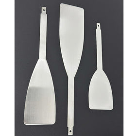 Feqaeqe blades beside ruler for size comparison showing 10,12,14 inch reach advantage
