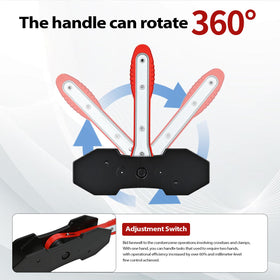 Fernweh close up of 360° ratchet head enabling easier angle access and less fatigue
