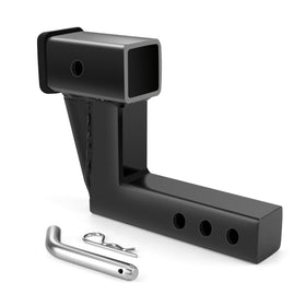 Fetechmate front view of 2-inch hitch extender showing sturdy construction and fit
