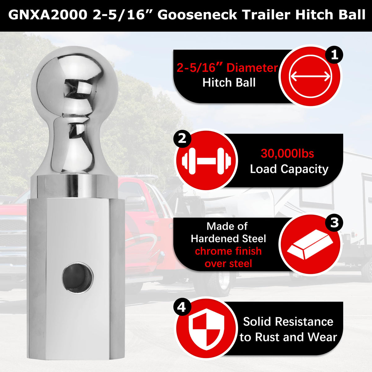 Fetechmate gooseneck ball packaging and contents for immediate installation
