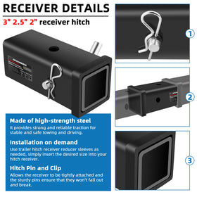 Fetechmate adapter installed on truck receiver demonstrating secure fit benefit