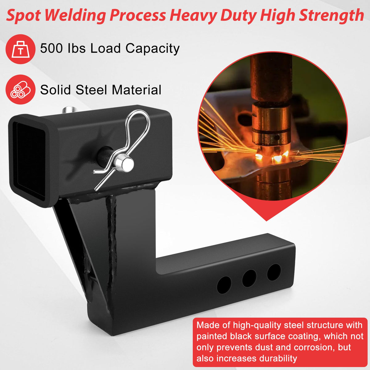 Fetechmate installed on truck receiver demonstrating improved ground clearance