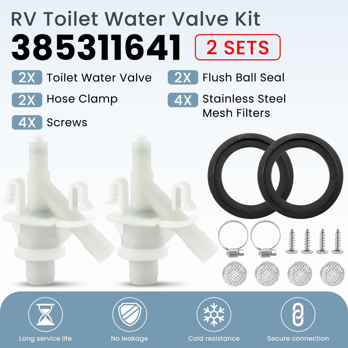 Fetechmate valve close-up detail highlighting durable ABS construction and leak prevention