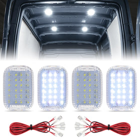 FetonAuto front view installed LED cargo light showing bright interior illumination benefit