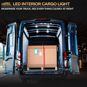 FetonAuto lifestyle shot inside work van demonstrating brighter workspace benefit