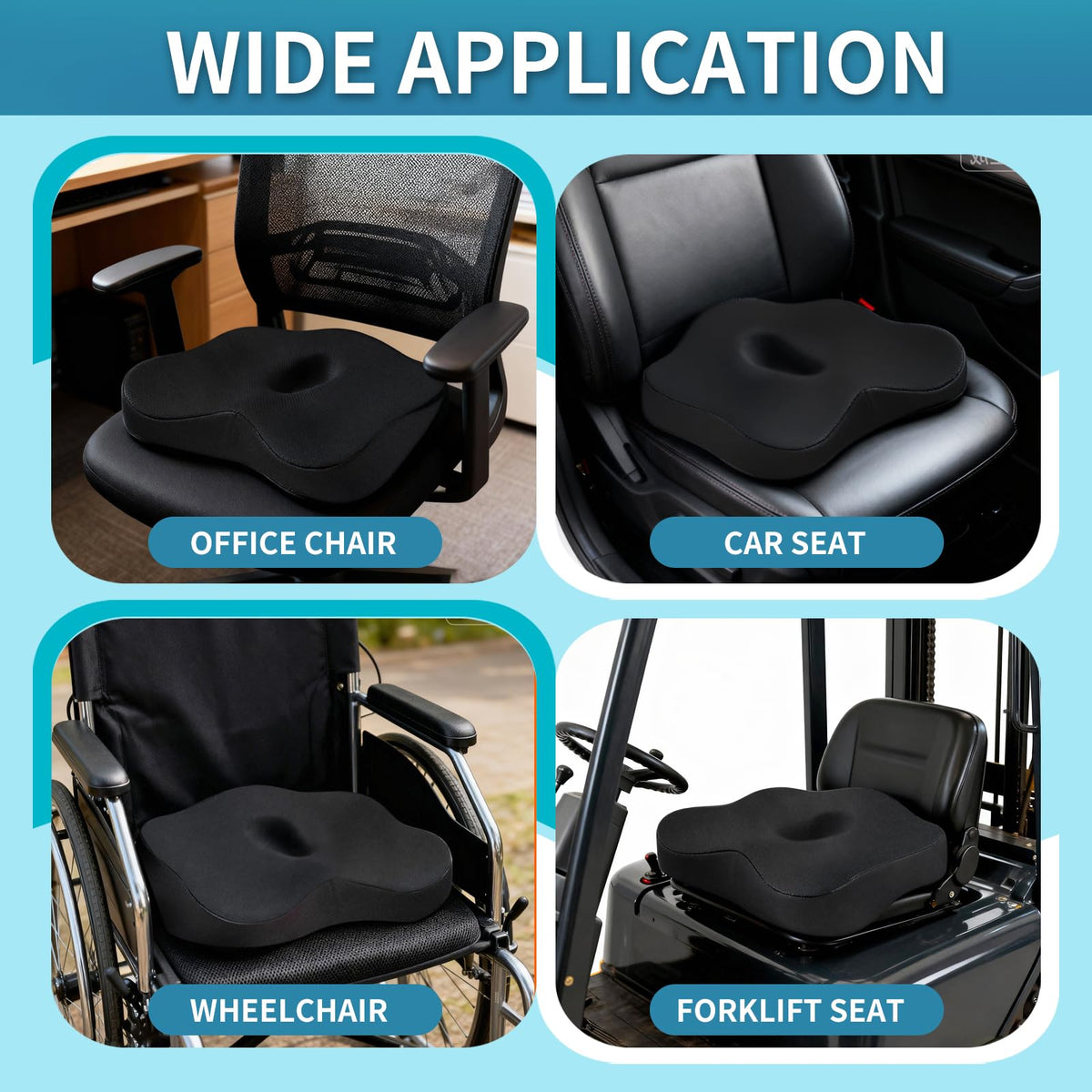 Fevbcnrj non‑slip base detail keeping cushion secure for safer driving