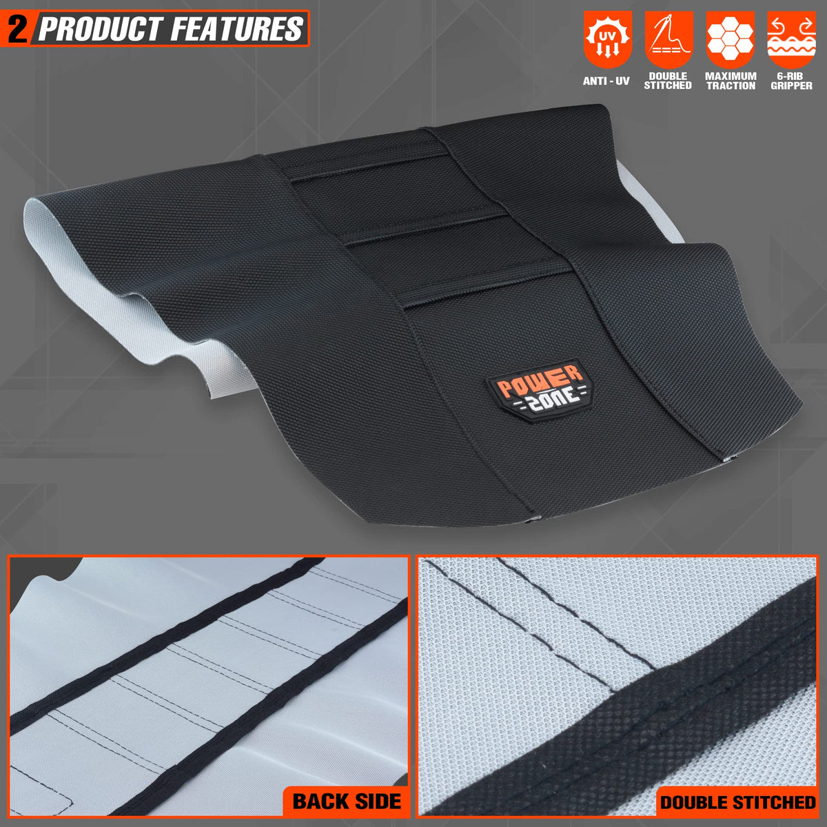 fewfuss seat cover installed on motocross bike showing improved traction benefit