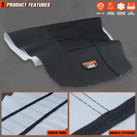 fewfuss seat cover installed on motocross bike showing improved traction benefit
