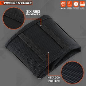 fewfuss close-up of ribbed rubber texture providing enhanced rider grip