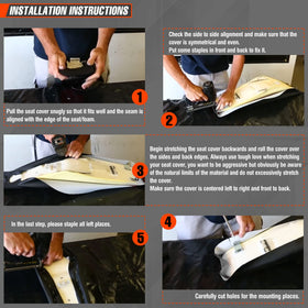fewfuss muddy seat cover illustrating maintained grip and easy cleaning benefit