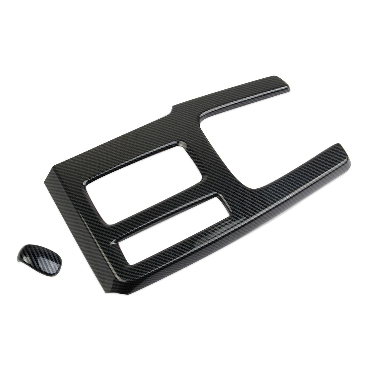 Fewshaw in-car installation demonstrating easy peel-and-stick fit and convenience