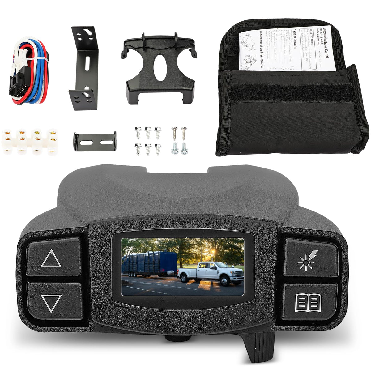 Fexhull 90195 front panel LCD showing settings for easy verification