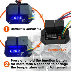 Fexhull connected to relays and fan, demonstrates safe high-voltage fan operation