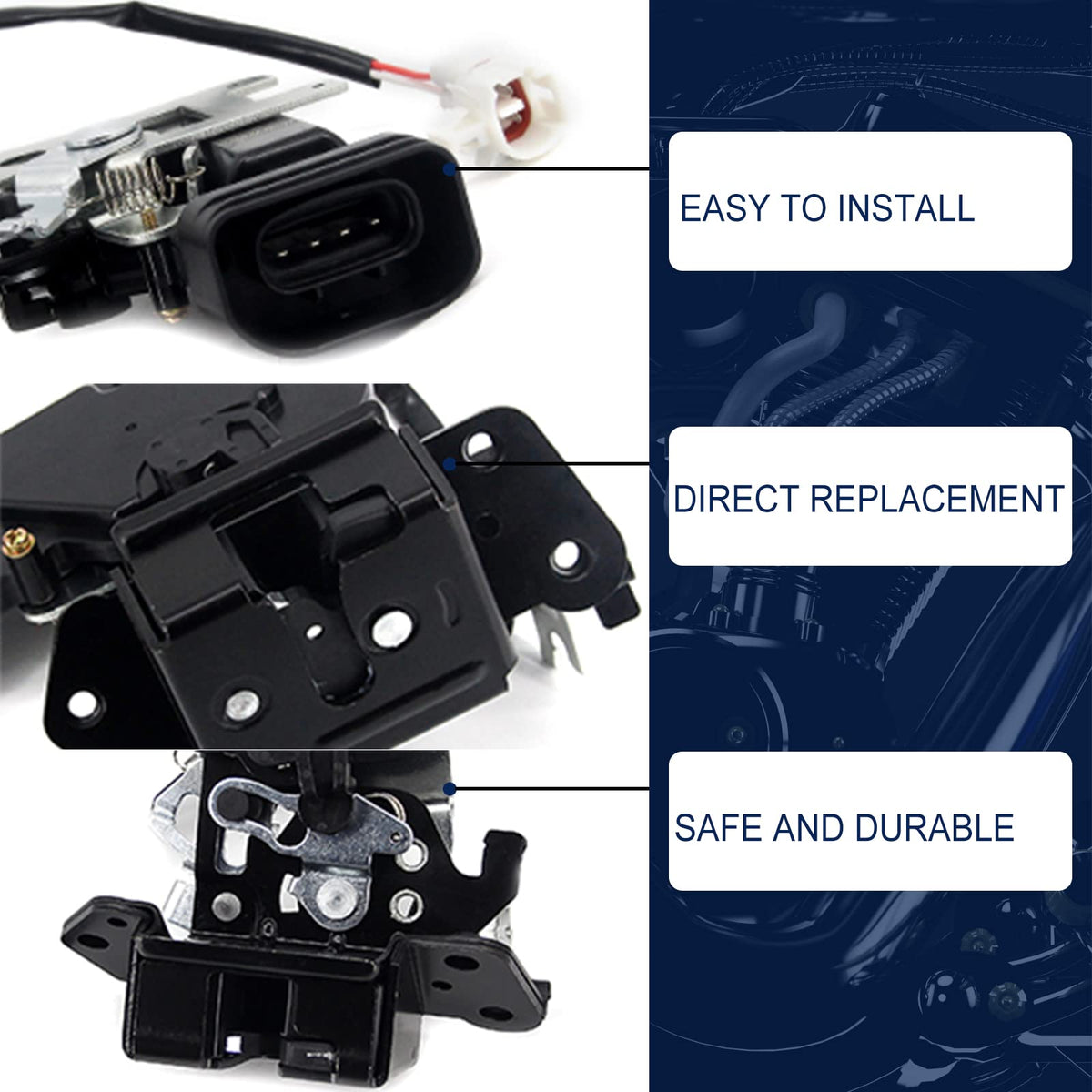 FEXON actuator installed in a Sequoia tailgate demonstrating restored lock function benefit