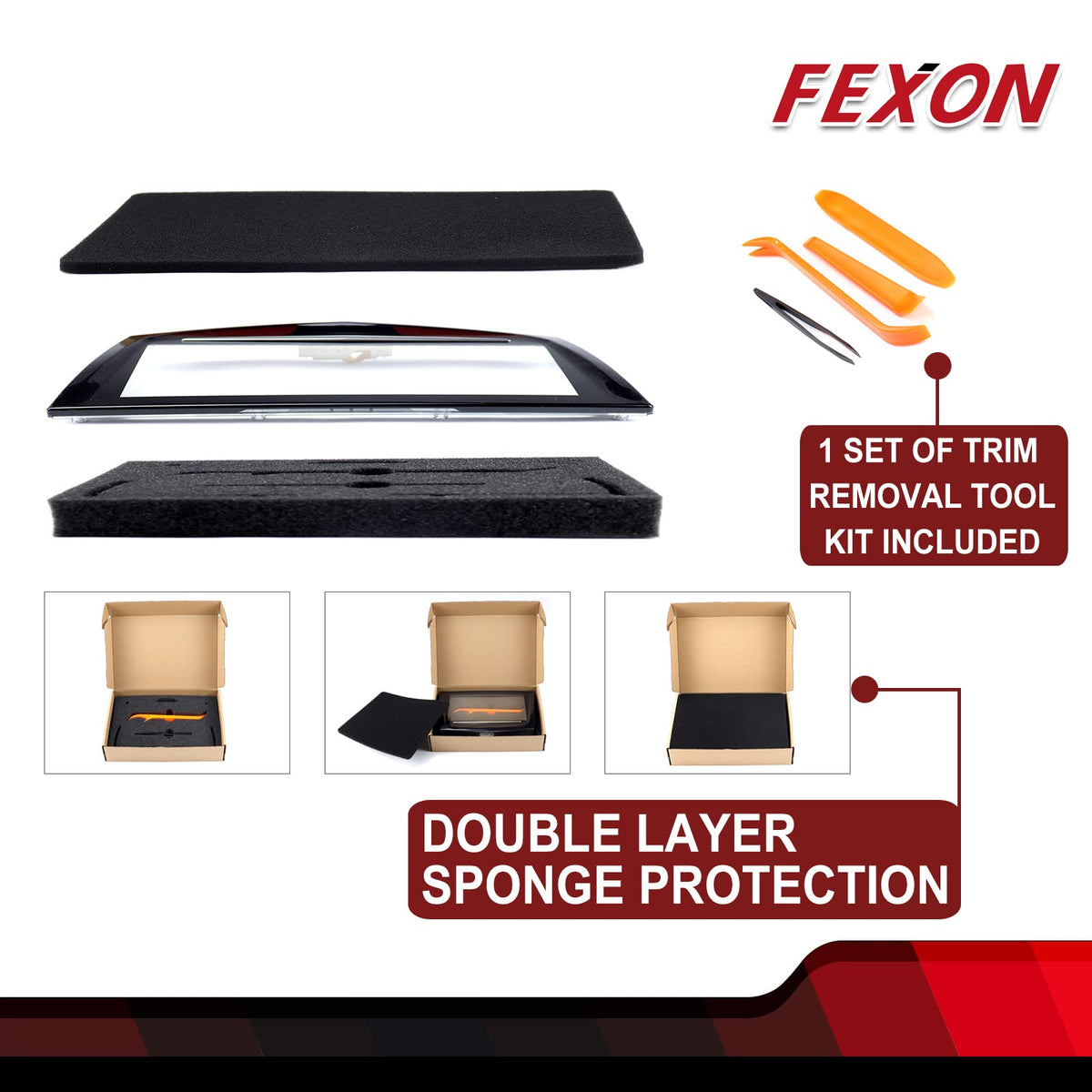 FEXON close-up of glass surface demonstrating scratch-resistant clarity benefit