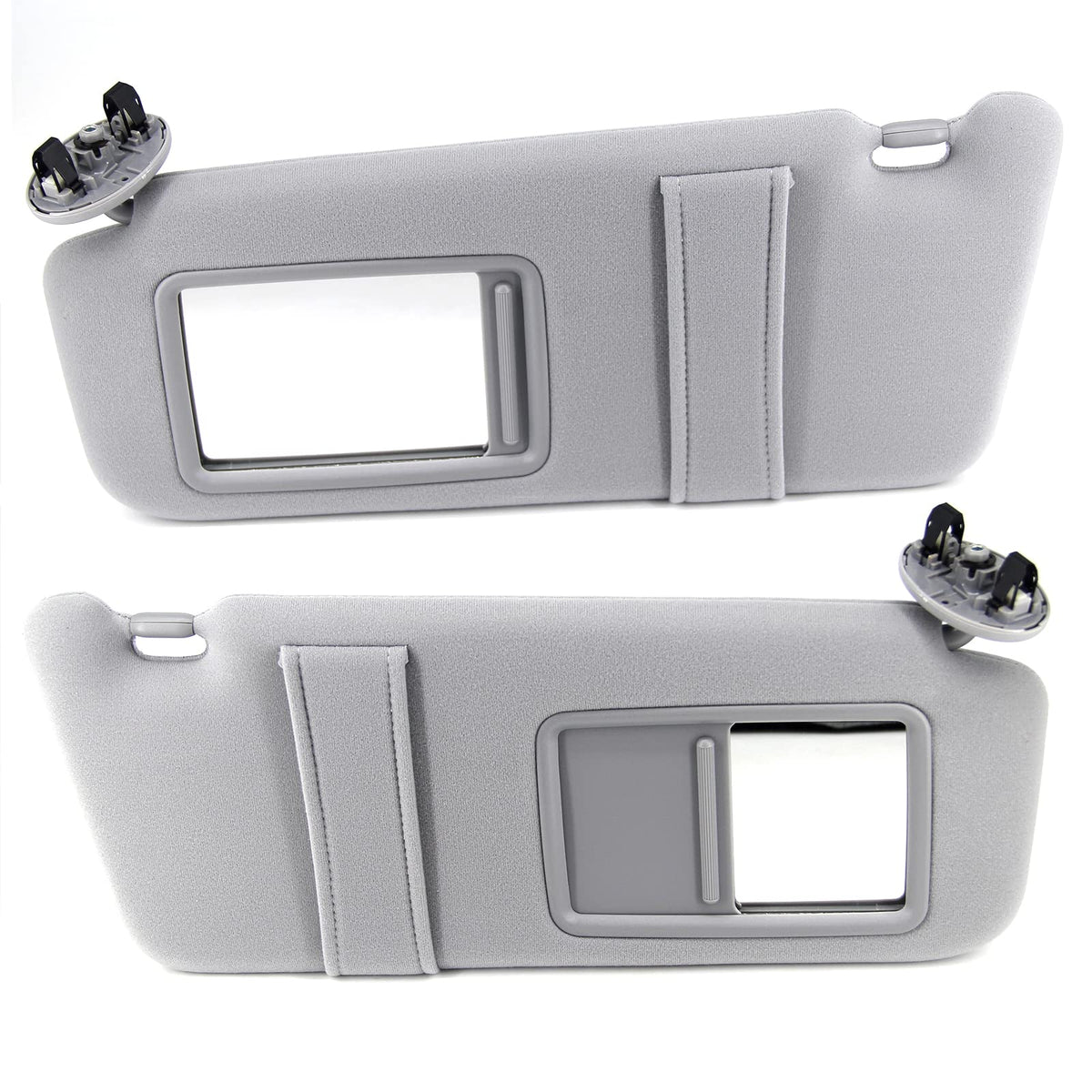 FEXON gray visors front view showing both pieces and clean finish for easy replacement