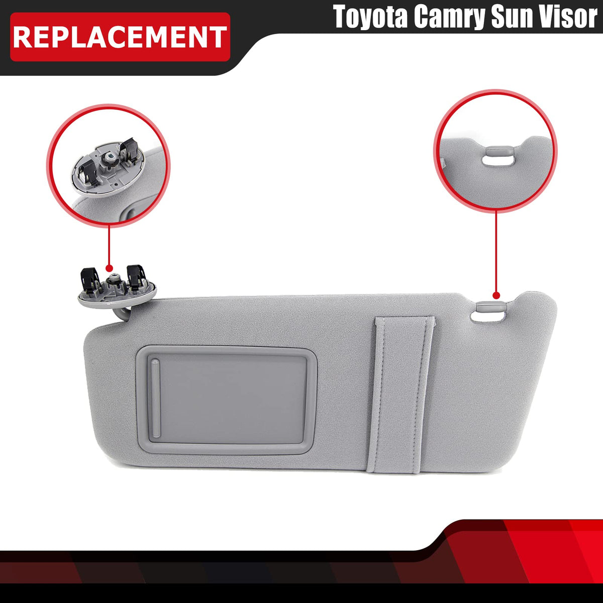 FEXON passenger-side visor installed showing accurate fit and improved interior appearance