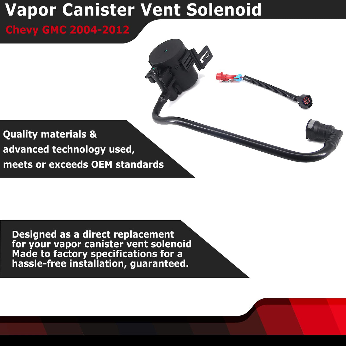 FEXON vent solenoid side connector detail illustrating easy plug‑in installation