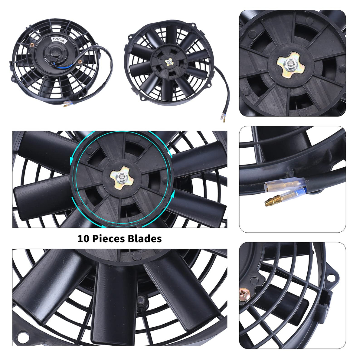 FGJQEFG included mounting brackets and tie straps demonstrating easy installation