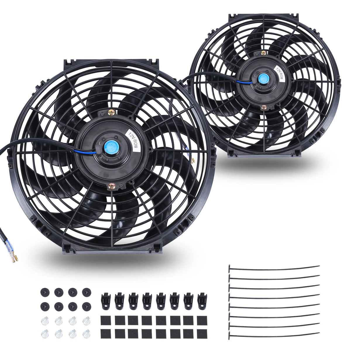 FGJQEFG front view dual fans showing coverage and airflow benefit