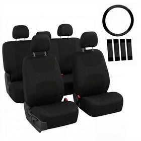 FH Group front seat cover installed showing neat fit and protection