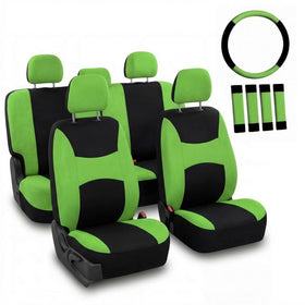 FH Group front seat cover green protecting seats and improving interior look