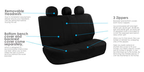 FH Group headrest covers and mesh pieces laid out for easy installation