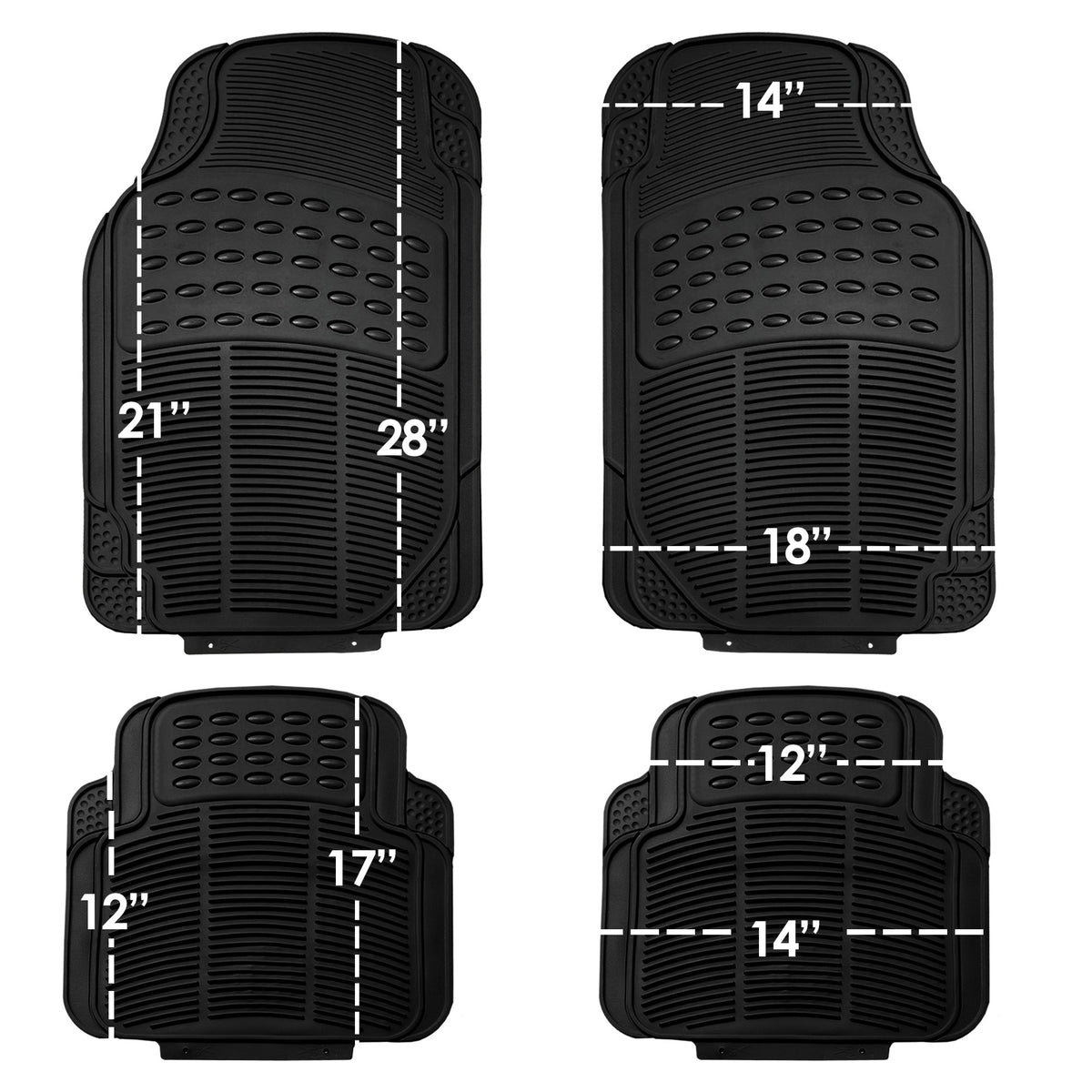 FH Group mats installed in an SUV demonstrating all-weather interior protection