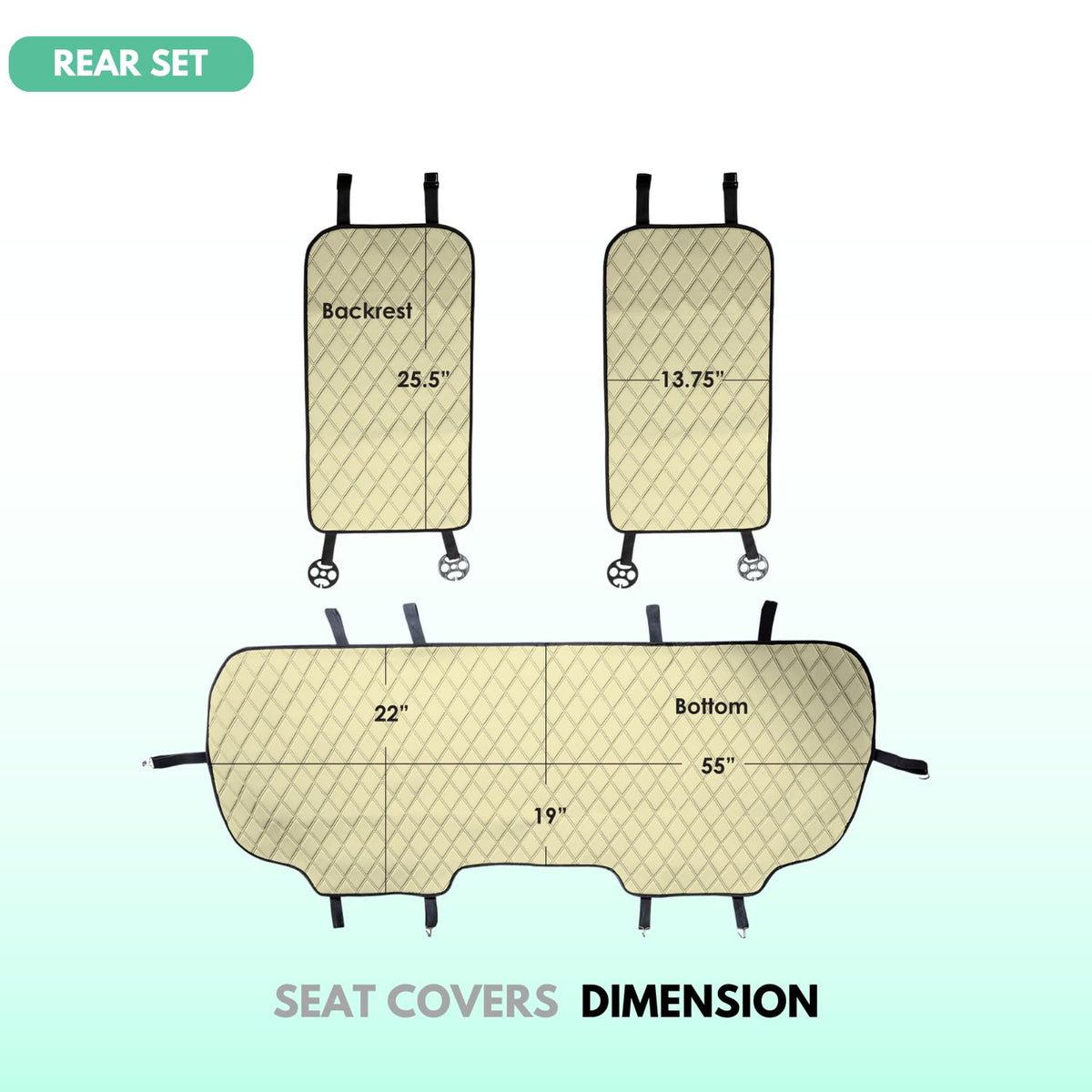 FH Group silicone non-slip backing detail preventing cushion movement for safety