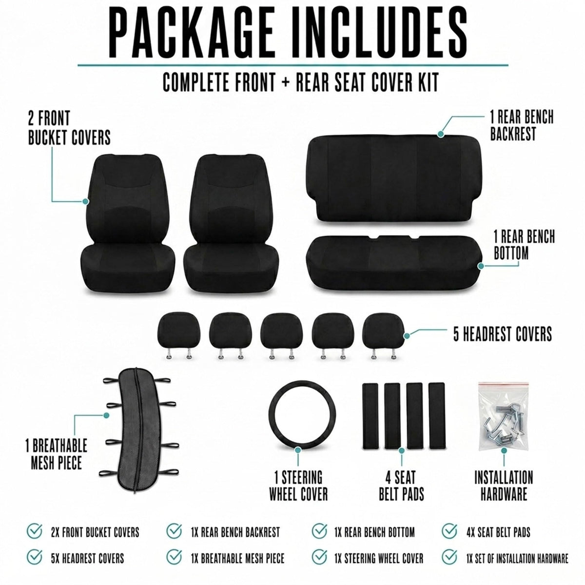 FH Group seat cover with dog on seat showing pet protection and easy cleanup