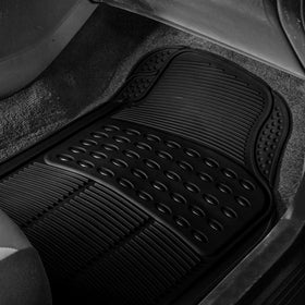 FH Group rear row mats installed in SUV protecting carpets from dirt benefit