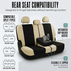 FH Group side airbag stitching detail for verified airbag compatibility