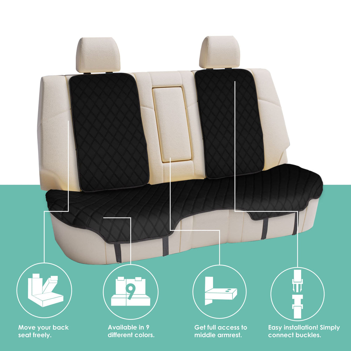 FH Group installed cushion in SUV rear showing easy fit and clean interior appearance