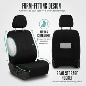 FH Group side seam detail highlighting airbag-compatible stitching and safety