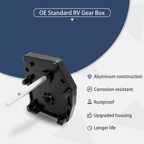FHRHRY gearbox installed on an RV landing leg demonstrating functionality